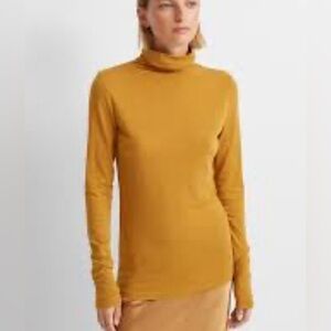 Club Monaco mustard soft wool turtleneck